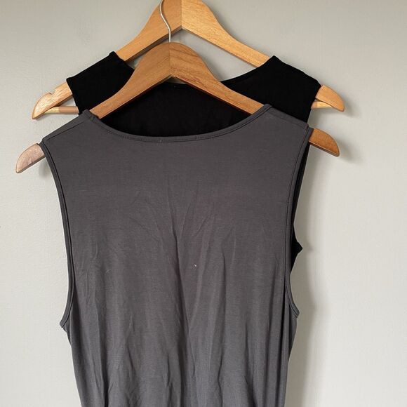 Ingrid & Isabel Maternity Dress Sleeveless Gray Black Lot of 2 Women's Large NWT - Picture 6 of 10